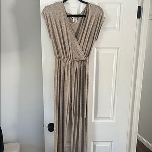 Caution To The Wind Tan Jumpsuit